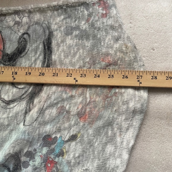 Disney Parks Graphic Knit Top Women L Gray Mickey Minnie Mouse Graphic Tunic Top - Picture 8 of 10